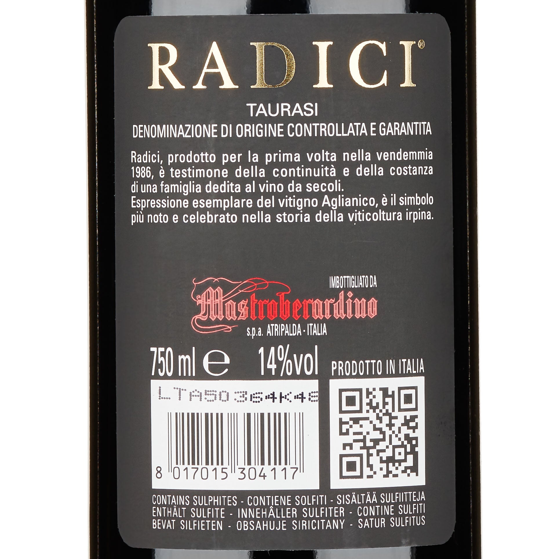 Taurasi DOCG "Radici" 2020 - Mastroberardino