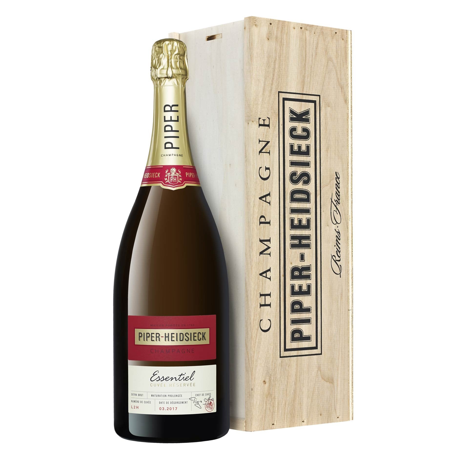Champagne Cuvée Reserve Extra-Brut "Essentiel" Magnum - Piper-Heidsieck (cassetta legno)