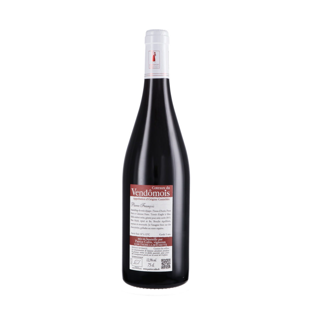 Coteaux-du-Vendômois Rouge “Pierre François” 2024 - Patrice Colin